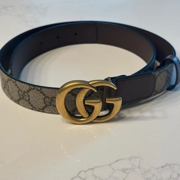 Gucci | Accessories | Gucci Black And Brown Belt With Iconic  display picture 2